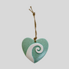 Single Koru Ceramic Heart
