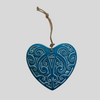 Kōwhaiwhai Ceramic Heart