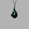 Te Wahi Pounamu Engraved Hei Matau (Hook) 53mm