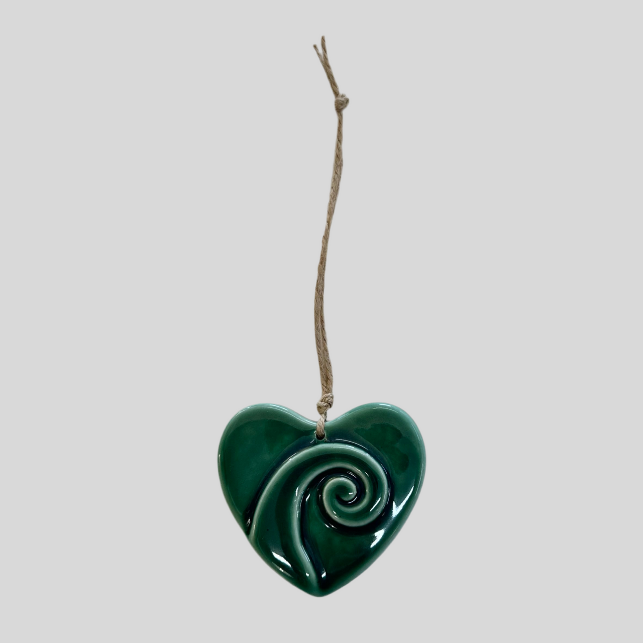 Single Koru Ceramic Heart