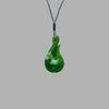 Te Wahi Pounamu Bright Green and White Snowflake Hei Matau (Hook) 46mm