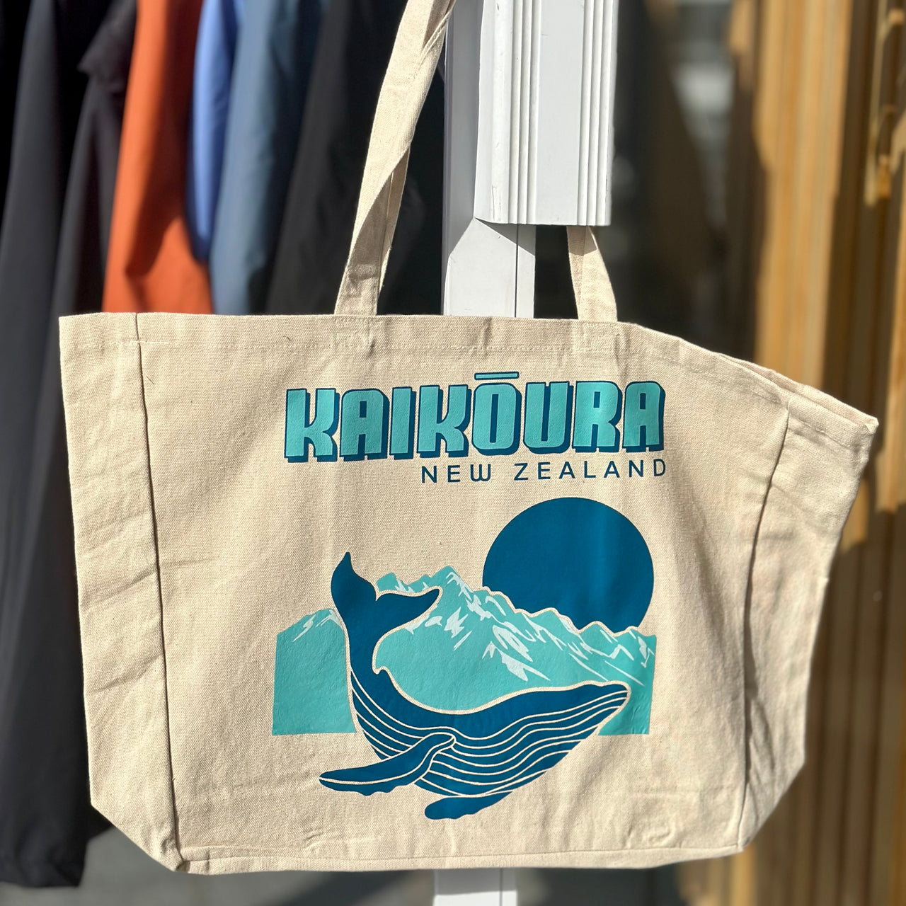 Kaikōura Canvas Whale Tote Bag