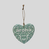 Aroha Koru Ceramic Heart