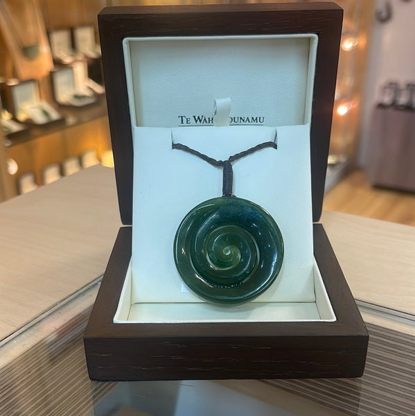 Te Wahi Pounamu Koru Pendant