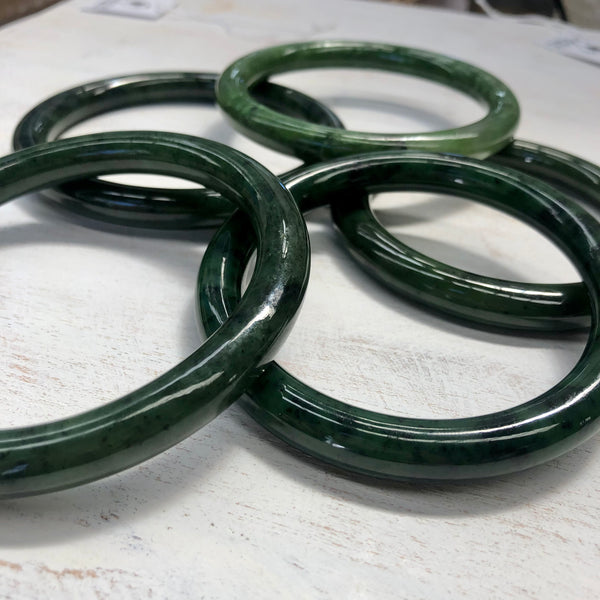 Greenstone Bangle - Thin band