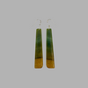 Te Wahi Pounamu Flower Jade Drop Earrings 65mm