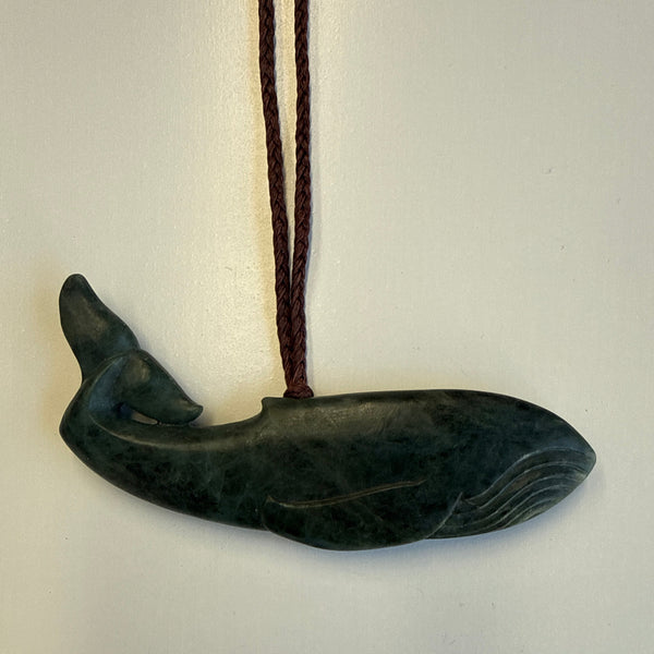 Pounamu Paikea (Humpback Whale) Carved Necklace