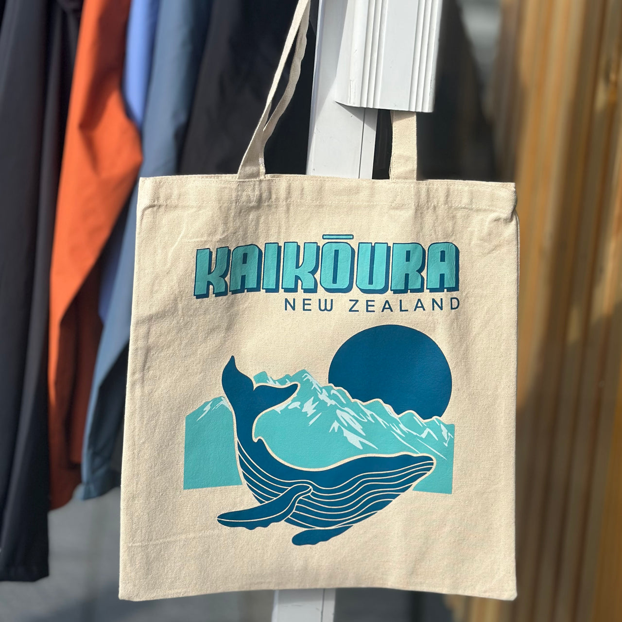 Kaikōura Canvas Whale Tote Bag