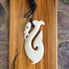 Manaia with Hei Matau Whale Bone Necklace XL
