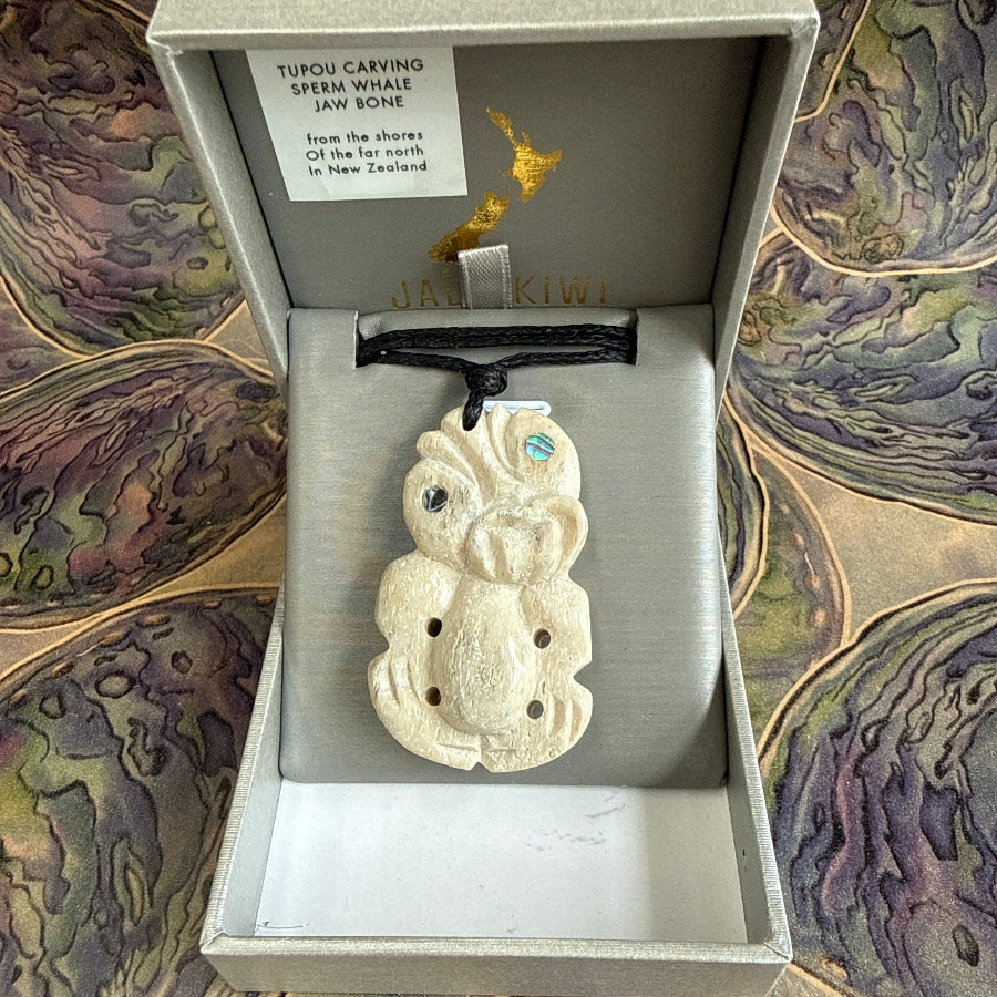 Hei Tiki Whale Bone Necklace