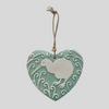 Kiwi Koru Ceramic Heart