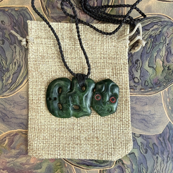 Pounamu Hei Tiki Pendant