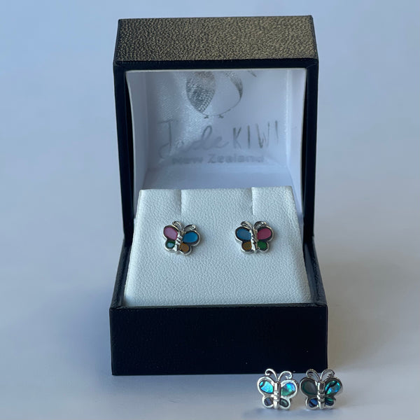 Sterling Silver Petite Butterfly Studs