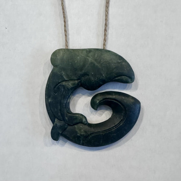 Pounamu Maui Dolphin (pōpoto) Necklace