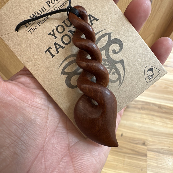 Your Taonga Wood Carving Double Twist Necklace