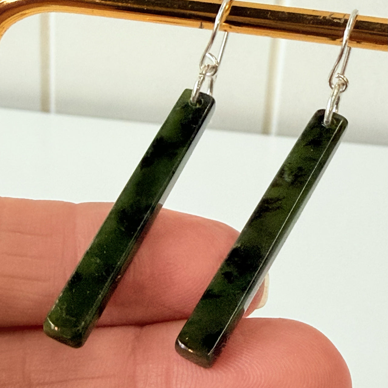 Rakau Greenstone Earrings