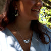 Huia Breastplate Silver Earrings