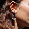 Niho Breastplate Silver Earrings