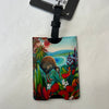Luggage Tag Kiwi in Flowers