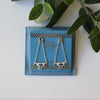 Huia Breastplate Silver Earrings