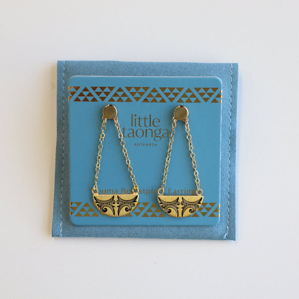 Kauae Breastplate Gold Earrings