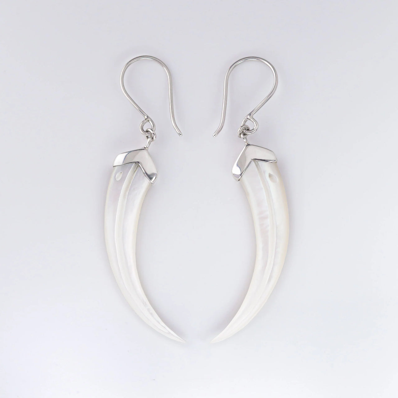 Huia Beak Earrings - Mother of Pearl