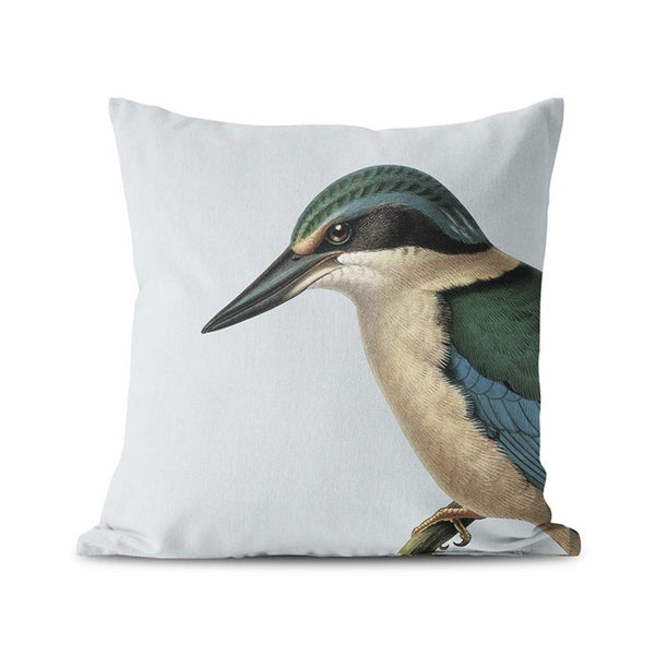 jade kiwi kaikoura gifts cushion cover native bird kingfisher