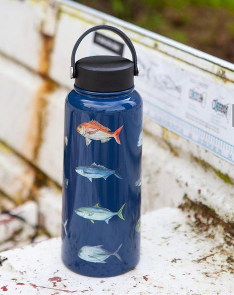 Fishing Club Drink Bottle - 1L Straw Bottle