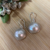 Mabe Pearl Sterling Silver Hook Earrings